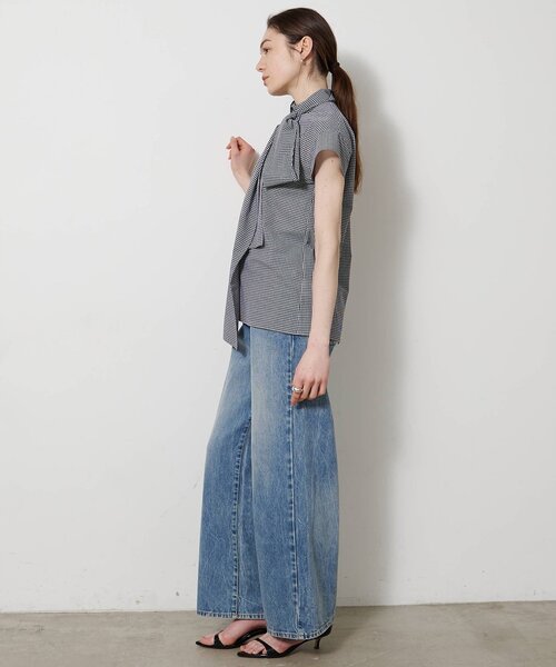 Whim Gazette（ウィムガゼット）の「シアーボウタイブラウス（シャツ/ブラウス・レディース・ブラック/オフホワイト/ブラウン・FREE）」の7枚目の写真