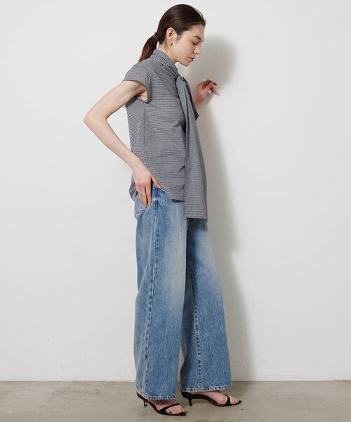 Whim Gazette（ウィムガゼット）の「シアーボウタイブラウス（シャツ/ブラウス・レディース・ブラック/オフホワイト/ブラウン・FREE）」の10枚目の写真