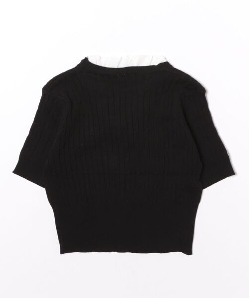 frunco(フランコ)の「【ZOZOTOWN限定】フリル付きVネックリブニット(ニット/セーター・レディース・グレー/ブラック・FREE)」の22枚目の写真