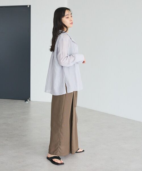 CRAFT STANDARD BOUTIQUE(クラフトスタンダードブティック)の「【ウォッシャブル】リネンライクラップ風スカート(スカート・レディース・ブラウン/ブラック/アイボリー・L/M)」の13枚目の写真