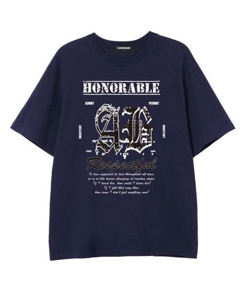 VANNWORKS(バンワークス)の「ABO 半袖Tシャツ (VS0228) AB_ネイビー(Tシャツ/カットソー・メンズ・その他・SMALL/MEDIUM/LARGE/X-LARGE/XX-LARGE)」の1枚目の写真