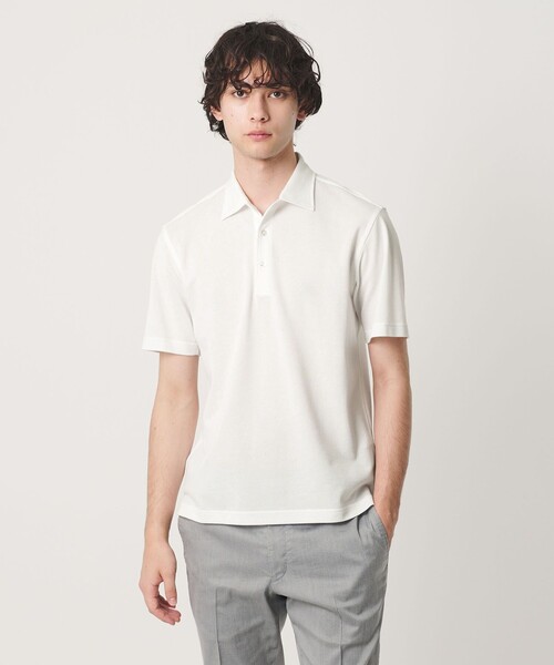 UNITED ARROWS（ユナイテッドアローズ）の「カノコ ワンピースカラー ポロシャツ COMFORT EASY-MODEL 抗菌防臭（ポロシャツ・メンズ・ネイビー/ライトグレー/ホワイト/ターコイズブルー系・L/S/XL/M）」の2枚目の写真