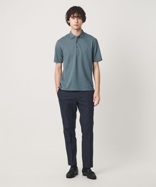 UNITED ARROWS（ユナイテッドアローズ）の「カノコ ワンピースカラー ポロシャツ COMFORT EASY-MODEL 抗菌防臭（ポロシャツ・メンズ・ネイビー/ライトグレー/ホワイト/ターコイズブルー系・L/S/XL/M）」の5枚目の写真