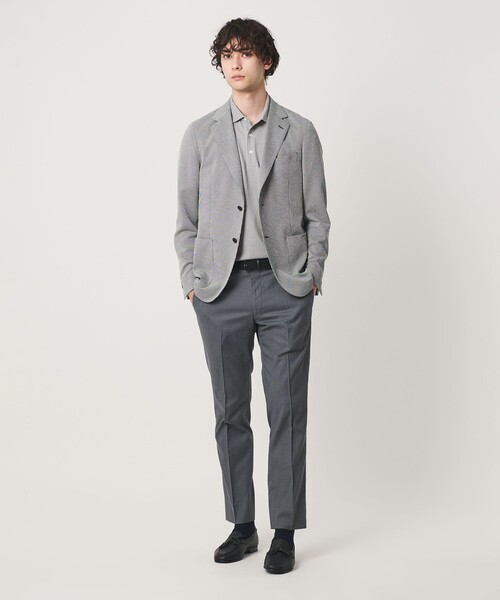 UNITED ARROWS（ユナイテッドアローズ）の「カノコ ワンピースカラー ポロシャツ COMFORT EASY-MODEL 抗菌防臭（ポロシャツ・メンズ・ネイビー/ライトグレー/ホワイト/ターコイズブルー系・L/S/XL/M）」の8枚目の写真
