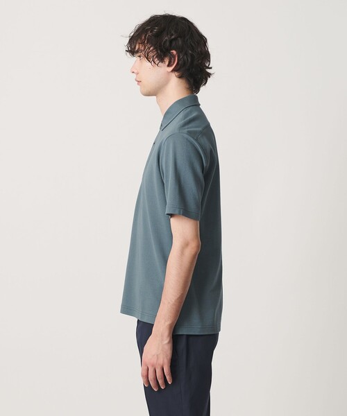 UNITED ARROWS（ユナイテッドアローズ）の「カノコ ワンピースカラー ポロシャツ COMFORT EASY-MODEL 抗菌防臭（ポロシャツ・メンズ・ネイビー/ライトグレー/ホワイト/ターコイズブルー系・L/S/XL/M）」の11枚目の写真