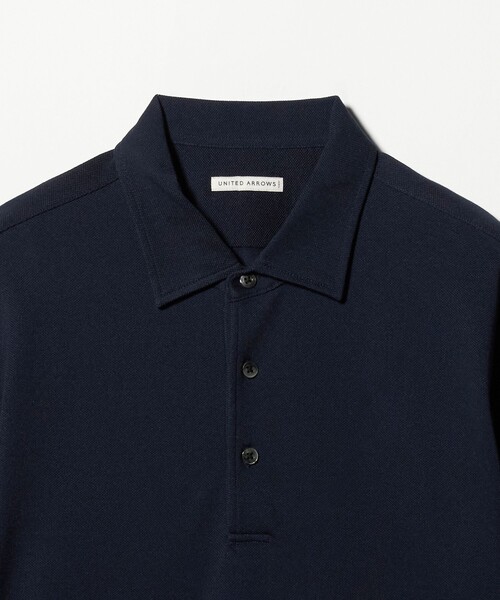 UNITED ARROWS（ユナイテッドアローズ）の「カノコ ワンピースカラー ポロシャツ COMFORT EASY-MODEL 抗菌防臭（ポロシャツ・メンズ・ネイビー/ライトグレー/ホワイト/ターコイズブルー系・L/S/XL/M）」の15枚目の写真