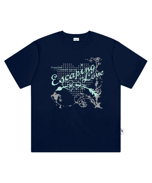 ESCAPEFROM（エスケープフロム）の「イースケイピングインラブプリントオーバーサイズ半袖Tシャツグレー（Tシャツ/カットソー・レディース・その他・SMALL/MEDIUM/LARGE）」の2枚目の写真