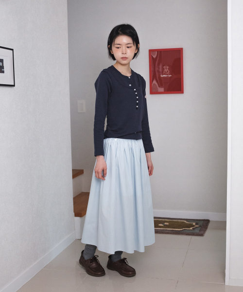 COTTON BELL(コットンベル)の「ストリングバンディングスカート - スカイブルー(スカート・レディース・その他・FREE)」の11枚目の写真