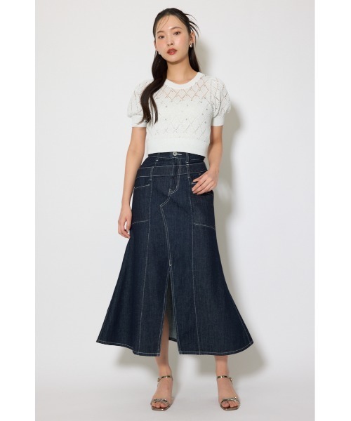 rienda(リエンダ)の「【AKB48 伊藤百花さん着用】ダブルベルトマーメイドデニムスカート 春服 夏服(デニムスカート・レディース・ダークブルー/ライトブルー・MEDIUM/SMALL/X-SMALL)」の17枚目の写真