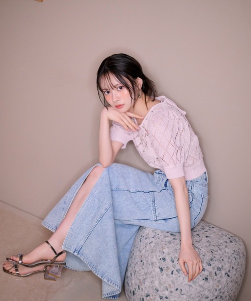 rienda(リエンダ)の「【AKB48 伊藤百花さん着用】ダブルベルトマーメイドデニムスカート 春服 夏服(デニムスカート・レディース・ダークブルー/ライトブルー・MEDIUM/SMALL/X-SMALL)」の22枚目の写真