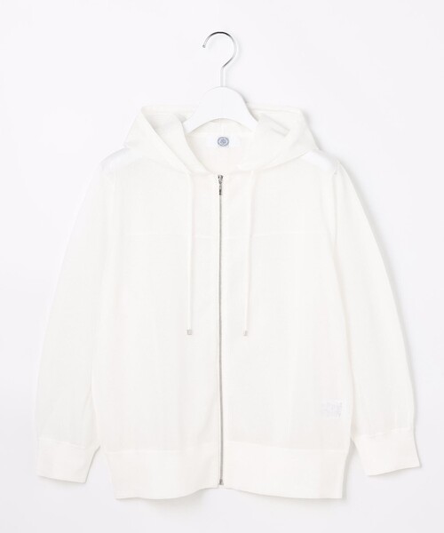J.PRESS(ジェイプレス)の「【WEB限定カラーあり】SHEER LIGHT KNIT パーカー(パーカー・レディース・ベージュ系/ブラック系/ネイビー系/スカイブルー系/ホワイト系・MEDIUM/LARGE)」の14枚目の写真