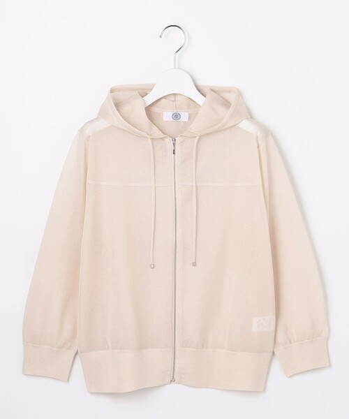 J.PRESS(ジェイプレス)の「【WEB限定カラーあり】SHEER LIGHT KNIT パーカー(パーカー・レディース・ベージュ系/ブラック系/ネイビー系/スカイブルー系/ホワイト系・MEDIUM/LARGE)」の16枚目の写真