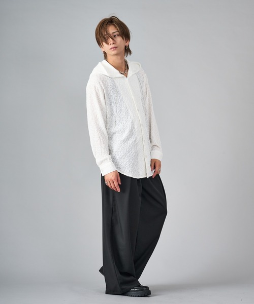 REGIEVO(レジエボ)の「スタッズ ワイドスラックス(スラックス・メンズ・ブラック・LARGE/MEDIUM)」の3枚目の写真