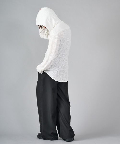 REGIEVO(レジエボ)の「スタッズ ワイドスラックス(スラックス・メンズ・ブラック・LARGE/MEDIUM)」の4枚目の写真