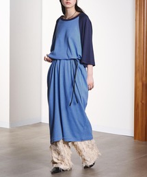 (CREOLME)STRIPE RAGLAN DRESS