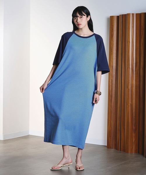ROSE BUD(ローズバッド)の「(CREOLME)STRIPE RAGLAN DRESS(ワンピース・レディース・イエロー/ブルー・ONE SIZE)」の4枚目の写真