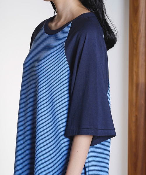 ROSE BUD(ローズバッド)の「(CREOLME)STRIPE RAGLAN DRESS(ワンピース・レディース・イエロー/ブルー・ONE SIZE)」の7枚目の写真