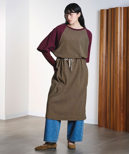 ROSE BUD(ローズバッド)の「(CREOLME)STRIPE RAGLAN DRESS(ワンピース・レディース・イエロー/ブルー・ONE SIZE)」の8枚目の写真