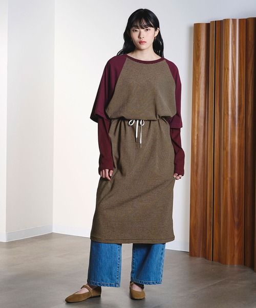 ROSE BUD(ローズバッド)の「(CREOLME)STRIPE RAGLAN DRESS(ワンピース・レディース・イエロー/ブルー・ONE SIZE)」の9枚目の写真