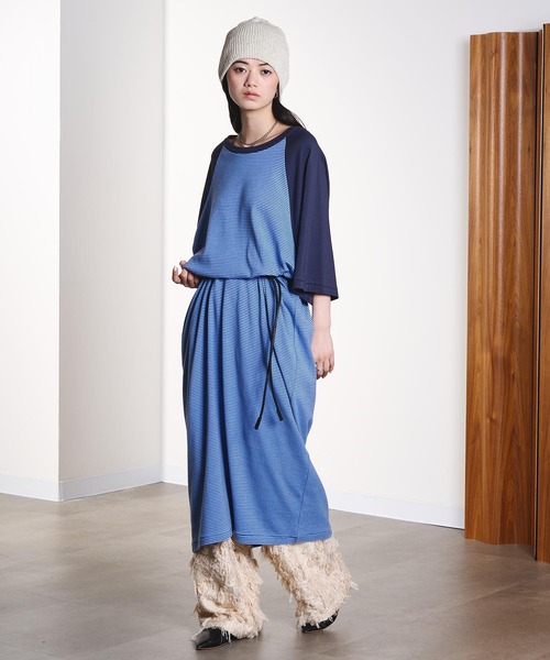 ROSE BUD(ローズバッド)の「(CREOLME)STRIPE RAGLAN DRESS(ワンピース・レディース・イエロー/ブルー・ONE SIZE)」の15枚目の写真