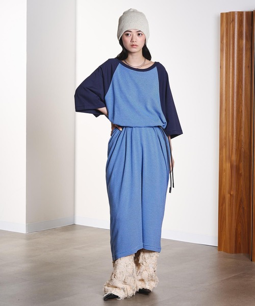 ROSE BUD(ローズバッド)の「(CREOLME)STRIPE RAGLAN DRESS(ワンピース・レディース・イエロー/ブルー・ONE SIZE)」の16枚目の写真