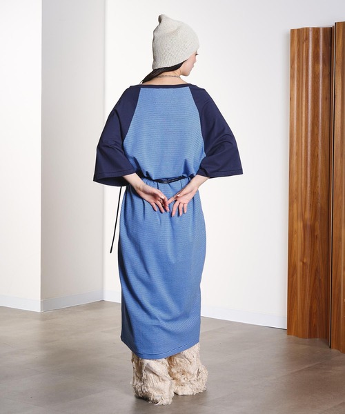 ROSE BUD(ローズバッド)の「(CREOLME)STRIPE RAGLAN DRESS(ワンピース・レディース・イエロー/ブルー・ONE SIZE)」の18枚目の写真