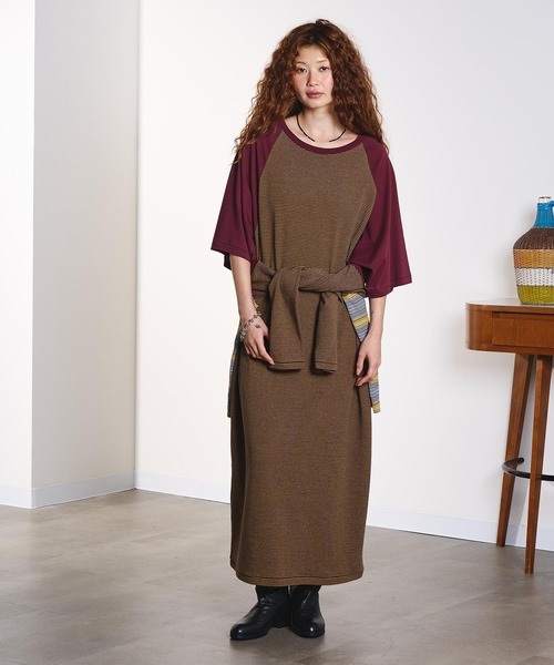 ROSE BUD(ローズバッド)の「(CREOLME)STRIPE RAGLAN DRESS(ワンピース・レディース・イエロー/ブルー・ONE SIZE)」の21枚目の写真