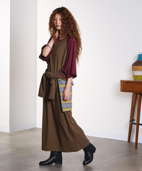 ROSE BUD(ローズバッド)の「(CREOLME)STRIPE RAGLAN DRESS(ワンピース・レディース・イエロー/ブルー・ONE SIZE)」の22枚目の写真