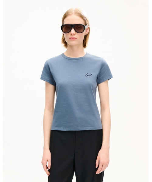 KENZO（ケンゾー）の「'KENZO Signature' エンブロイダリー スモール フィット Tシャツ イン コットン（Tシャツ/カットソー・レディース・グレー系その他・X-SMALL/SMALL/MEDIUM）」の4枚目の写真