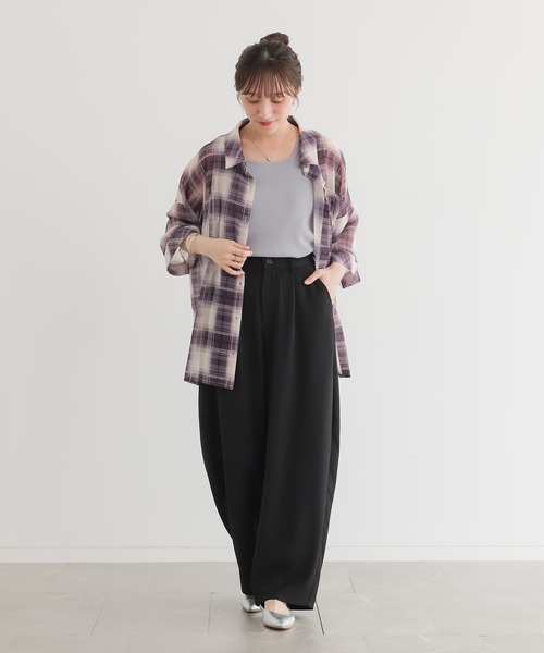 n'OrLABEL(ノアールレーベル)の「【接触冷感】冷感前後2wayニットタンクトップ(タンクトップ・レディース・オフホワイト/ライトグレー/ブラック・2/1)」の14枚目の写真