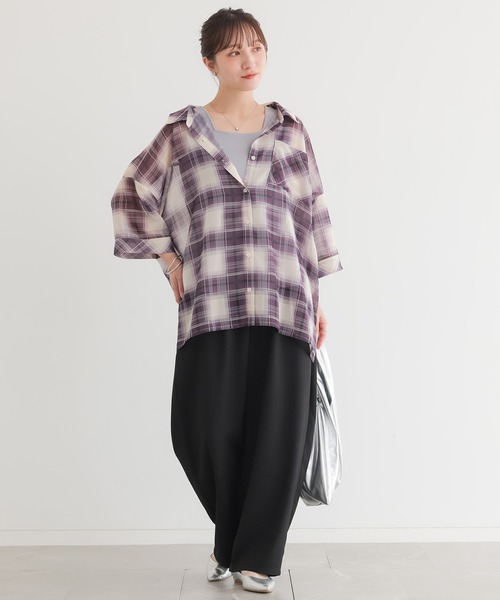 n'OrLABEL(ノアールレーベル)の「【接触冷感】冷感前後2wayニットタンクトップ(タンクトップ・レディース・オフホワイト/ライトグレー/ブラック・2/1)」の13枚目の写真