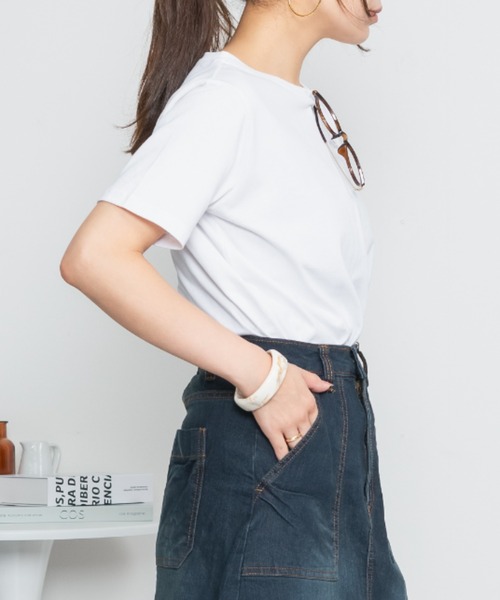 RCD（アールシーディー）の「ロゴT×チュールTコンパクトアンサンブル（Tシャツ/カットソー・レディース・ホワイト×ブラック/ホワイト×ホワイト・FREE）」の10枚目の写真