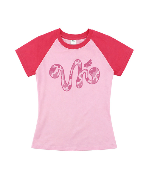VENHIT(ベンヒット)の「エンジェルカモ VH レグランスリムフィット半袖Tシャツ(Tシャツ/カットソー・レディース・チャコールグレー/ホワイト/イエロー/ピンク・LARGE/MEDIUM/SMALL)」の1枚目の写真