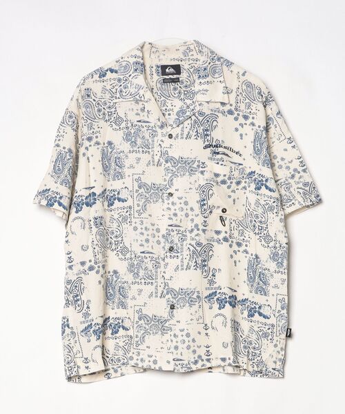 Quiksilver（クイックシルバー）の「クイックシルバー QUIKSILVER MERCURY PAISLEY OPEN SHIRT（シャツ/ブラウス・メンズ・アイボリー/ブルー・M/L/LL）」の12枚目の写真