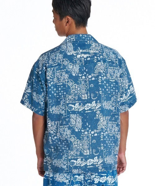 Quiksilver（クイックシルバー）の「クイックシルバー QUIKSILVER MERCURY PAISLEY OPEN SHIRT（シャツ/ブラウス・メンズ・アイボリー/ブルー・M/L/LL）」の4枚目の写真