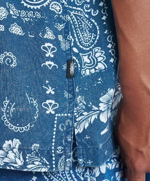 Quiksilver（クイックシルバー）の「クイックシルバー QUIKSILVER MERCURY PAISLEY OPEN SHIRT（シャツ/ブラウス・メンズ・アイボリー/ブルー・M/L/LL）」の8枚目の写真