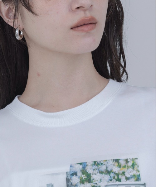 Eimee Law（エイミーロウ）の「フォトコラージュプリント メッシュスリーブTシャツ（Tシャツ/カットソー・レディース・オフホワイト/ブラック/ブラウン・FREE）」の22枚目の写真