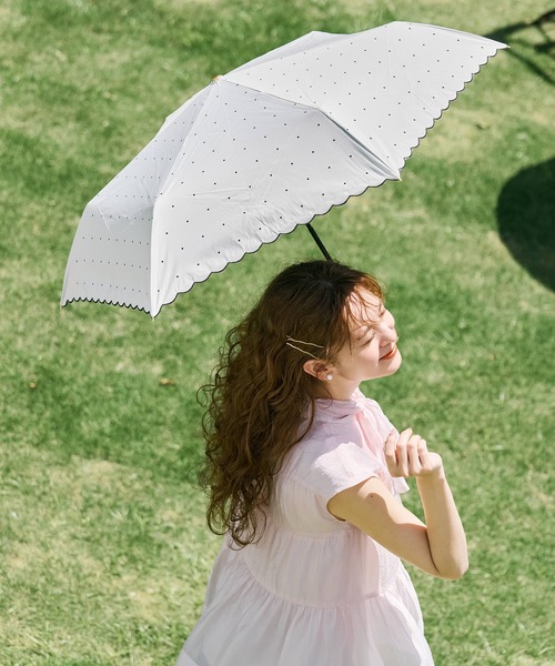 セール】2026春夏新作 <晴雨兼用>折りたたみスカラップ日傘