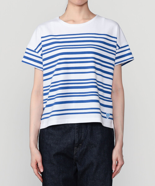 ORCIVAL（オーシバル）の「ORCIVAL | コットン クルーネック半袖Tシャツ WOMEN（Tシャツ/カットソー・レディース・グレー系その他/ブルー系その他・1）」の12枚目の写真