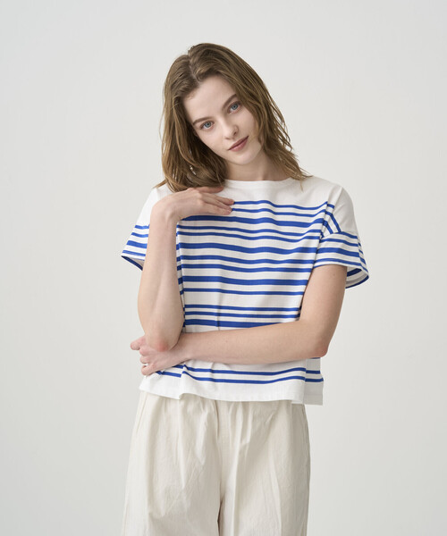 ORCIVAL（オーシバル）の「ORCIVAL | コットン クルーネック半袖Tシャツ WOMEN（Tシャツ/カットソー・レディース・グレー系その他/ブルー系その他・1）」の2枚目の写真