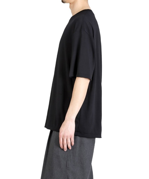 GOLD（ゴールド）の「GOLD / ゴールド：SUMMER WOOL REGULAR T-SHIRT：26A-GL79487[MUS]（Tシャツ/カットソー・メンズ・ブラック/チャコールグレー・M/L）」の8枚目の写真