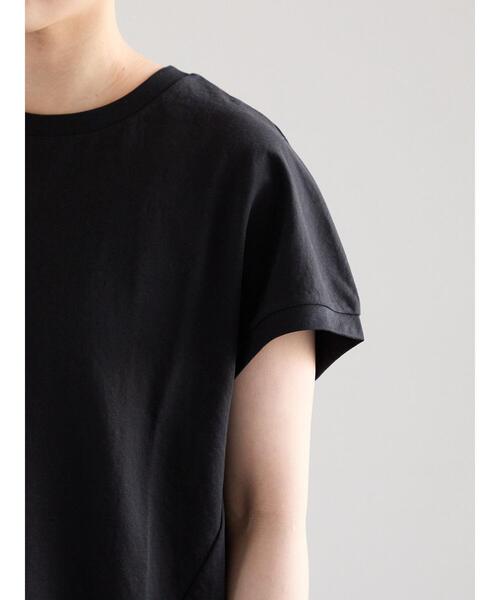 Te chichi(テチチ)の「【接触冷感/マシンウォッシャブル】レースヘムTシャツ(Tシャツ/カットソー・レディース・オフホワイト/ブラック/ブラウン・F)」の14枚目の写真