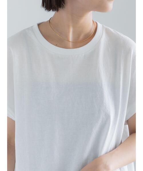 Te chichi(テチチ)の「【接触冷感/マシンウォッシャブル】レースヘムTシャツ(Tシャツ/カットソー・レディース・オフホワイト/ブラック/ブラウン・F)」の21枚目の写真
