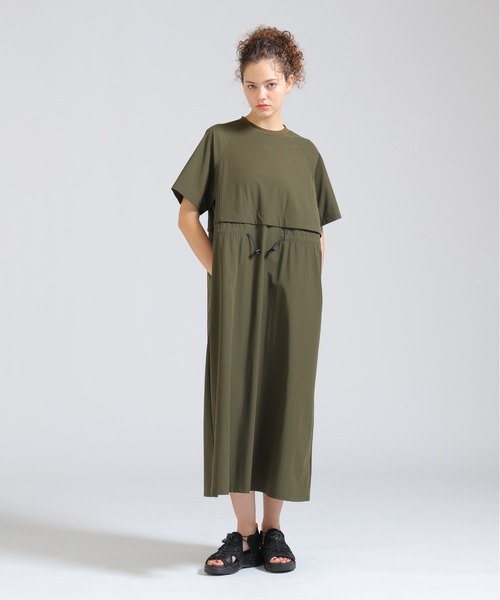 AVIREX（アヴィレックス）の「《直営店限定》RAGLAN SLEEVE LOGO PRINT ZIP ACTIVE ONE PIECE（ワンピース・レディース・ブラック/オリーブ/ベージュ・F）」の14枚目の写真
