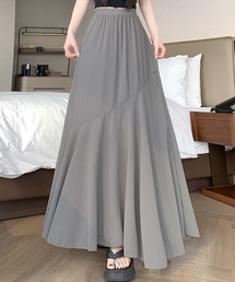 Aラインシフォンロングスカート
