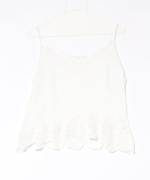 ammy.(エイミードット)の「【 ammy. / エイミードット 】 レース ヘム ナチュラル キャミソール(キャミソール・レディース・ホワイト/グレー/イエロー/グリーン/アイボリー/ピンク/ブラック/ブラウン・FREE)」の10枚目の写真