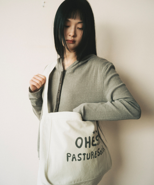 OHESHIO(オヘシオ)の「VINTAGE COTTON LOGO MAIL BAG, CREAM(メッセンジャーバッグ・レディース・その他・FREE)」の7枚目の写真