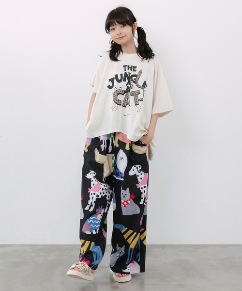 ScoLar(スカラー)の「ScoLar(スカラー) 3柄展開 リラックスワイドパンツ(その他パンツ・レディース・ブラウン/ブラック・MEDIUM)」の22枚目の写真