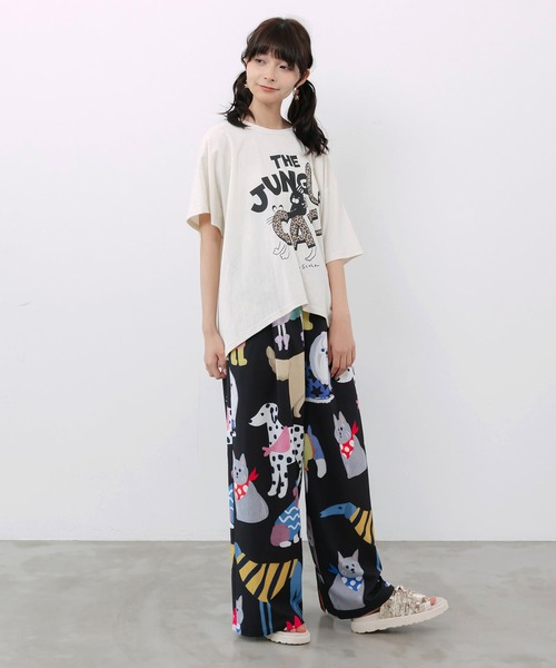 ScoLar(スカラー)の「ScoLar(スカラー) 3柄展開 リラックスワイドパンツ(その他パンツ・レディース・ブラウン/ブラック・MEDIUM)」の17枚目の写真