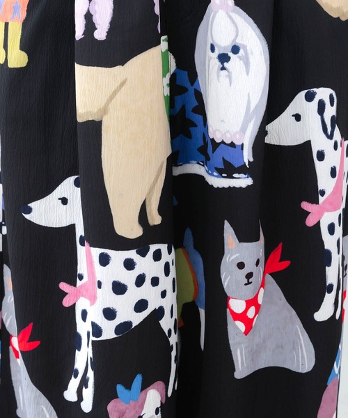 ScoLar(スカラー)の「ScoLar(スカラー) 3柄展開 リラックスワイドパンツ(その他パンツ・レディース・ブラウン/ブラック・MEDIUM)」の14枚目の写真